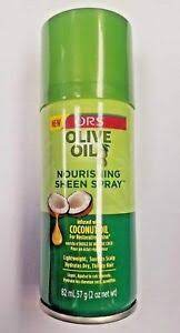 Nourish and hydrate, leaving hair. New Ors Olive Oil Nourishing Hair Sheen Spray Infused With Coconut Oil 2 Oz Ebay