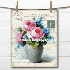 Check out our shabby flower vase selection for the very best in unique or custom, handmade pieces from our shops. Vintage Digital French Flowers Shabby Chic Vase Of Flowers Catherine Klein French Pillow Home Decor Digital Print