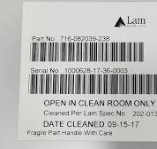 Lam Research ELCTD,OUTER,.16 STEP,REC,POL,300MM 716-082039-238 (New)