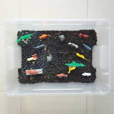 Threw in some other toys and created a fun diy sensory. A Zoo Sensory Bin Sew What