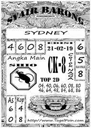 Syair Barong Sydney 21 February 2019 Barong Singapore
