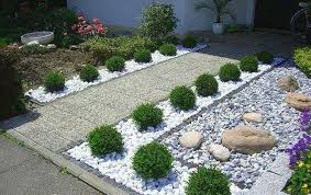 If you want to build a garden fountain, stream or pond then you will need a pond liner and gravel. 20 Modern White Stone Landscaping Ideas To Transform Your Yard Stone Landscaping Front Garden Design Garden Design
