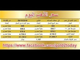 سعر الذهب اليوم فى مصر الثلاثاء 9 10 2018 و اسعار الذهب اليوم عيار 21 و عيار 18 و عيار 24 Https Youtu Be Ue9teu Xhkw سعر ا Gold Rate Price Of Gold Today Jye