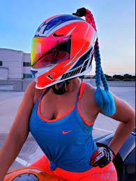 Helmet Pigtails Motorcycle Helmet Ponytails Braids Synthetic Hair For Bicycle Motorcycle Suction Cu Motorcycle Helmets Cool Motorcycle Helmets For Girls Helmet
