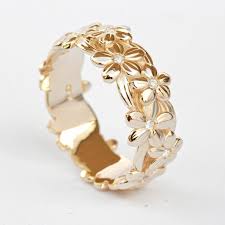 This lovely floral detailed wedding band ring is crafted of solid platinum. Unique Floral Diamond Wedding Band 14k Gold Band Ring Flower Etsy