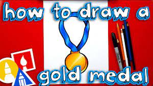 How to make your own diy olympic medals for kids that they can decorate themselves. How To Draw A Gold Medal Youtube