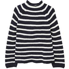 Black And White Striped Sweater Women S Knit Striped Sweater 385 Egp Liked On Polyvore Featuring Tops Sweaters Cable Sweater Blue Cable Knit Sweater Chunky Cable Knit Sweater Blue Knit Sweater
