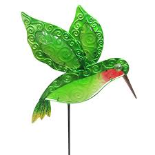 Hummingbird made from stainless steel knives forks and scrap nuts and bolts 480mm high holly creates artworks that delve beyond the medium of metal, adding elements of sculpture and form, resulting in an art piece that has a timeless. Metal Fused Glass Hummingbird Stake At Home