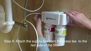Drill a hole from the sink, where the dedicated safe drinking water faucet is to. How To Install An Aquasana Aq 5200 Under Counter Drinking Water Filter System Youtube