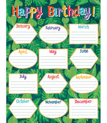 A colorful classroom birthday chart. Carson Dellosa One World Birthday Chart Classroom Decor Carson Dellosa Education 9781483857367 Amazon Com Books