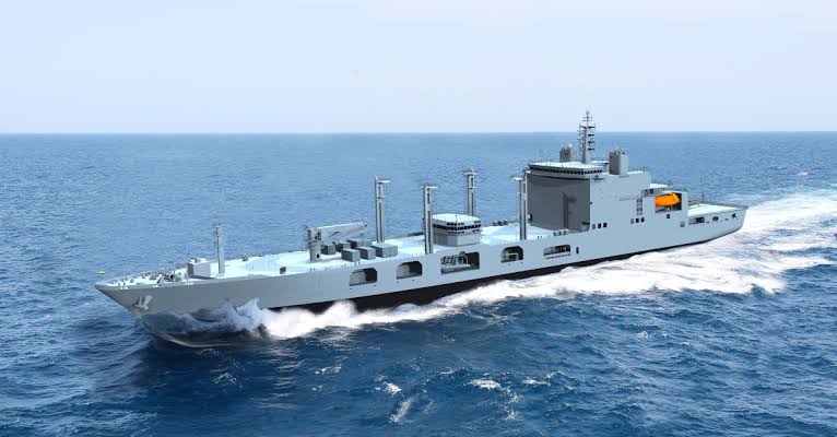 भारतीय नौसेना का स्वदेशी Fleet Support Ship, AI generated