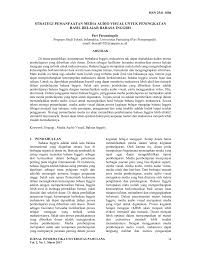Pdf Strategi Pemanfaatan Media Audio Visual Untuk Peningkatan Hasil Belajar Bahasa Inggris