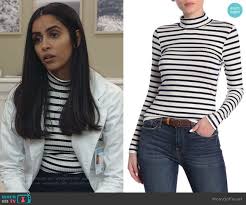 Black And White Striped Turtleneck Plus Size Saanvi S Black And White Striped Turtleneck Sweater On Manifest In 2020 Striped Turtleneck Striped Fashion Outfits