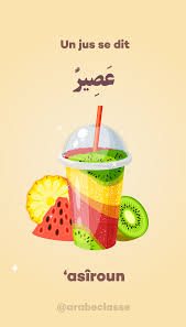 Vocabulaire Arabe Un Jus En 2020 Apprendre L Arabe Vocabulaire Arabe Langue Arabe