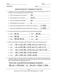 Dihybrid cross worksheet in rabbits, gray hair is dominant. Genetics Problems 3 Key Fcserver Nvnet Org
