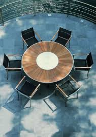 Table Ronde O Zon Avec Plateau Tournant En Teck De Royalbotania Teak Dining Table Pedestal Dining Table Outdoor Furniture Decor