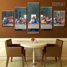 The Last Supper Painting 5 Piece Canvas The Last Supper Painting Last Supper Catholic Decor