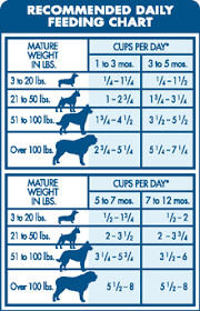 blue puppy food feeding chart goldenacresdogs com