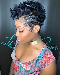 Latest mohawk hairstyles and haircuts especially designed for black ladies. Wavy Curly Mohawk B Short Hair Styles Hair Styles Sassy Hair