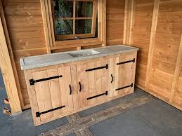 Outdoor Kuche Aus Holz Selber Bauen Inklusive Eingebautem Grill Oder Kochfeld
