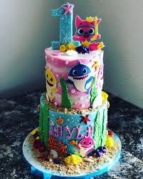 Bizcocho De Baby Shark Para Niño Pasteles Baby Shark De Dos Pisos Pasteles Baby Shark Pastel Baby Shark Nina Decoracion Ba Baby First Birthday Cake Shark Theme Birthday Shark Birthday Cakes
