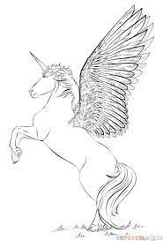 How To Draw A Realistic Unicorn Step By Step Drawing Tutorials Realistic Drawings Wings Drawing Unicorn Wings