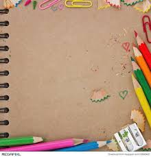 Back To School Background With Brown Notebook Back To School Wallpaper Back To School Art Floral Poster