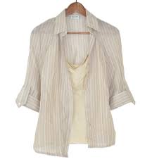 philosophy alberta ferretti stripe lei yard shirt size 34 colors light brown