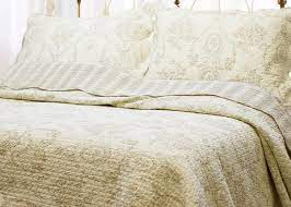 Reverse is a black and charcoal stripe on the cream/white background. French Medallion Ivory 100 Cotton 3 Piece Quilt Set Cozy Line Home Fashions