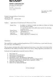 Check out our great cover letter example to get ideas for how to sell yourself to employers! Dmr0127 Household Microwave Oven Cover Letter Certification Application Cover Letter Sharp