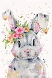 Little Miss Bunny Canvas Print By Sillier Than Sally Icanvas Bunny Painting Bunny Art Art