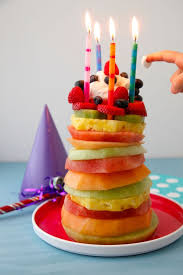 Add in an assortment of colourful fruits from orange slices, blueberries, strawberries or fruits that are in season. 9 Healthy Birthday Cake Alternatives And First Birthday Party Treats That Go Easy On The Healthy Birthday Cakes Birthday Cake Alternatives Fruit Birthday Cake