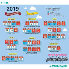 Analisa cuti perayaan utama 2019. Sinar Cuti Panjang Hujung Minggu Tahun 2019 Share Ni Facebook