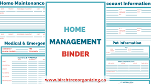 Learn how to organize a medical binder for yourself, family, and your elderly parents and grandparents. Birchtree Organizing Get Organized With A Home Management Binder