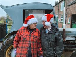 While it's Tuesday .... Here are a couple of photos of Jean and Steve  Green, taken last week during the final days of filming for our upcoming  Yorkshire Vet At Christmas special