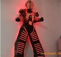 7 Color LED Change Robot Costume Illuminated Dance Remote Control Clothing  Suit | eBay
