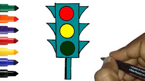 Traffic Rules And Road Safety Drawing How To Draw Traffic Lights Easy For Kids Traffic Signals