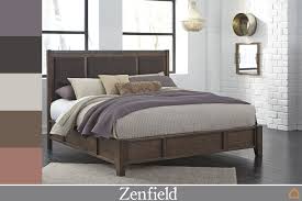 Dress Up Our Zenfield Bed With Muted Colors With Images King Upholstered Bed Stylish Bedroom Furniture Bedroom Furniture