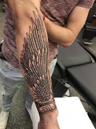 Custom Drawn On Wing Forearm Tattoo Tribal Tattoos Tribal Forearm Tattoos Cool Tribal Tattoos