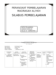 Kalam  nama ilmu kalam dalam bahasa arab  nama ilmu kalam dalam bahasa inggris d. S I L A B U S Kelas Xi