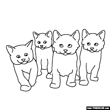 Cats have been each others companions for centuries of documented history. Cats Online Coloring Pages