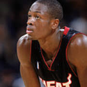 Dwyane Wade Wood Print by Rocky Widner