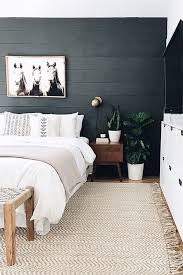 Skip the mounted headboard in your bedroom and use your wall. Bold Black Accent Wall Ideas Home Decor Bedroom Bedroom Interior Beautiful Bedroom Decor