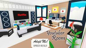 Youtuber Room In Adopt Me Speed Build Roblox Adopt Me Room Ideas Adopt Me House Adopt Me Room