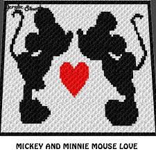 Mickey Mouse And Minnie Mouse Kiss And Heart Acrylic Stew