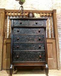 Tobacco Raised Stencil Dresser Stencil Dresser Water Based Wood Stain Staining Wood