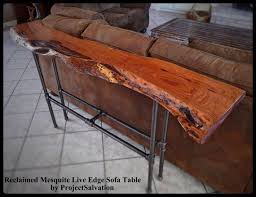 Live Edge Mesquite Sofa Table Reclaimed Mesquite Sofa Table Reclaimed Wood Sofa Table Mesquite Furniture Live Edge Wood Table Live Edge Furniture