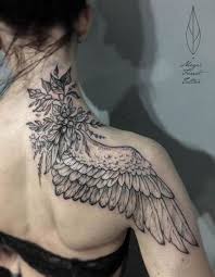 Super Tattoo Flower Shoulder Art Ideas Wing Tattoo Tattoos Trendy Tattoos