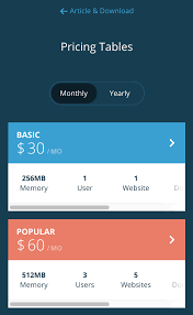 Mockup Mobile Pricing Table Ux Pricingtable Ux Design Mobileux Pricing Table Gui Design Design