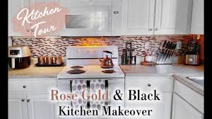 Check out our gold backsplash selection for the very best in unique or custom, handmade pieces from our home & living shops. Rose Gold Black Kitchen Makeover 2020 Renter Friendly Backsplash Mooregirl Youtube